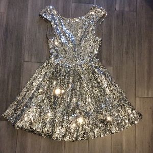 Sequin Topshop Skater Dress